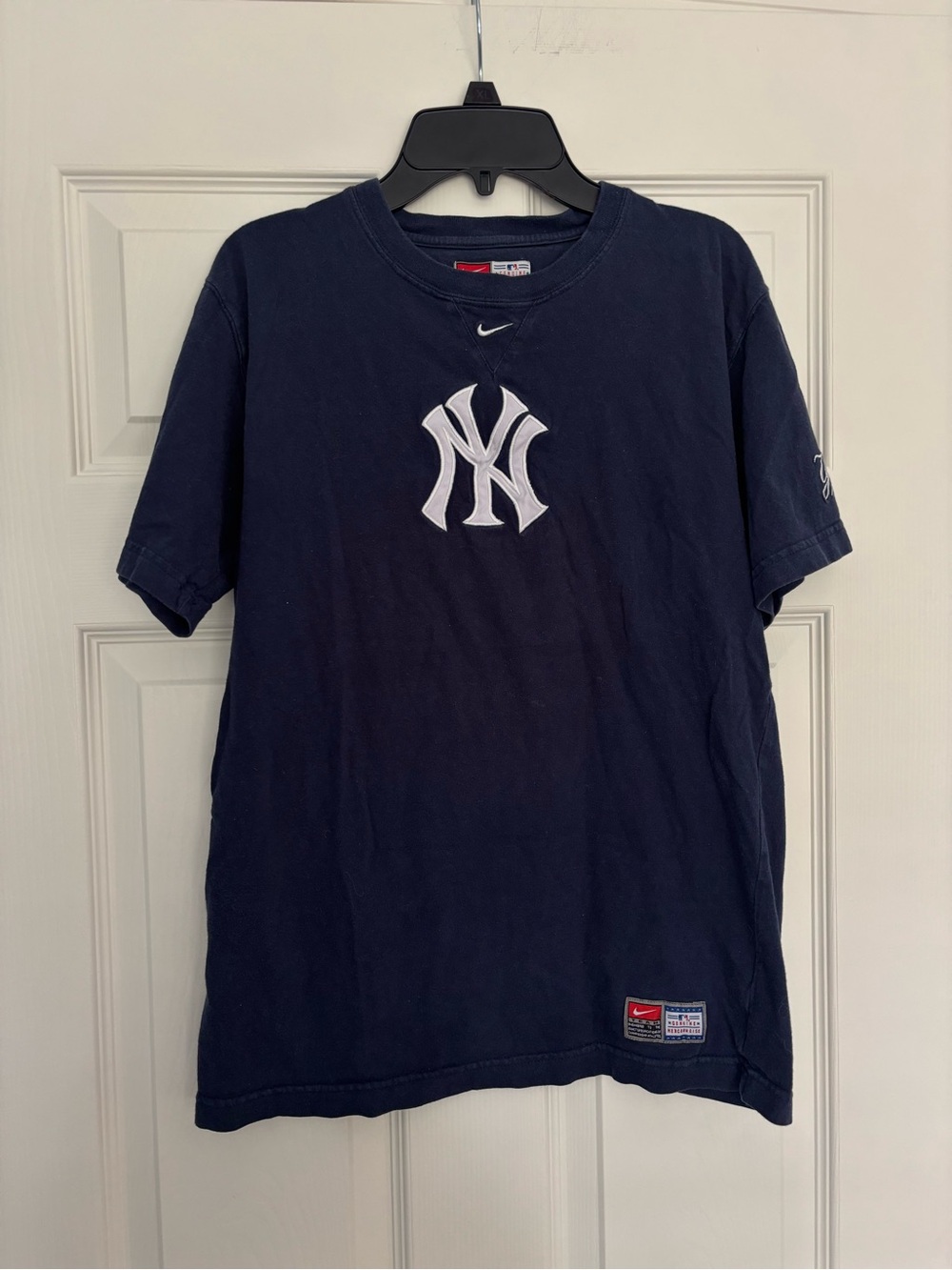 Nike Navy New York Yankees Short Sleeve Logo Tee